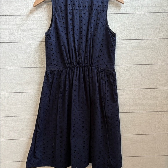 J. Crew Eyelet Shirtdress Sleeveless Navy blue, XS - Picture 10 of 10